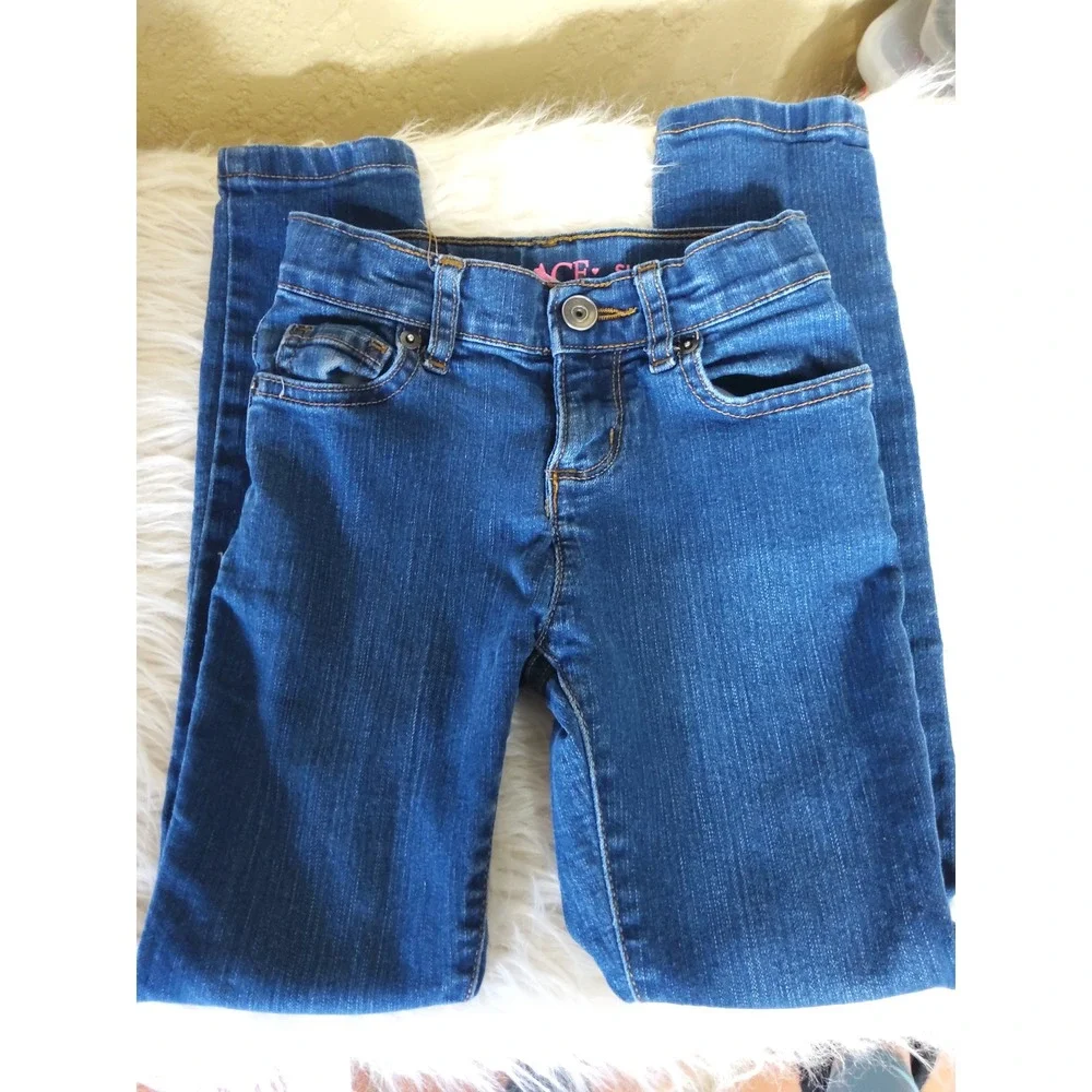 The Childrens Place Girls Super Skinny Jeans Medium Wash Denim Size 6X 7 Slim